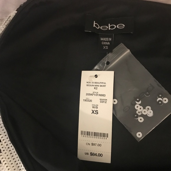 NWT* BEBE Sequin Skirt - Picture 6 of 7